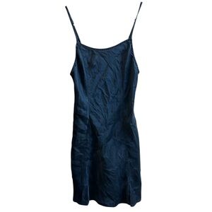 Intimately free people black silk slip dress small